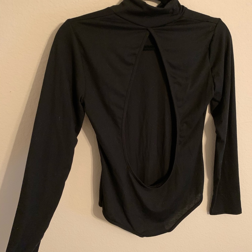 Low Cut Back Long Sleeve Bodysuit